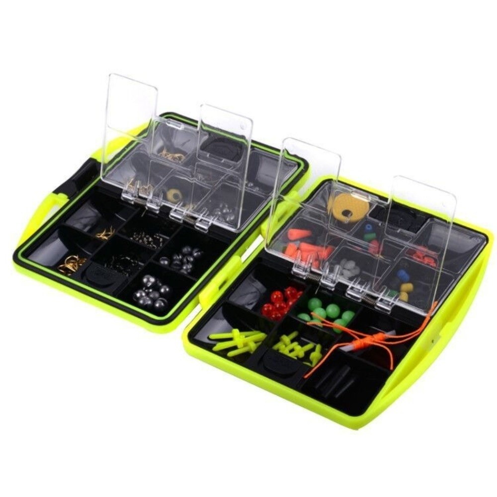 Fishing Hook Box - 184点釣りアクセサリーキット フック シンカー ウェイト 釣りセット 釣りスイベル
