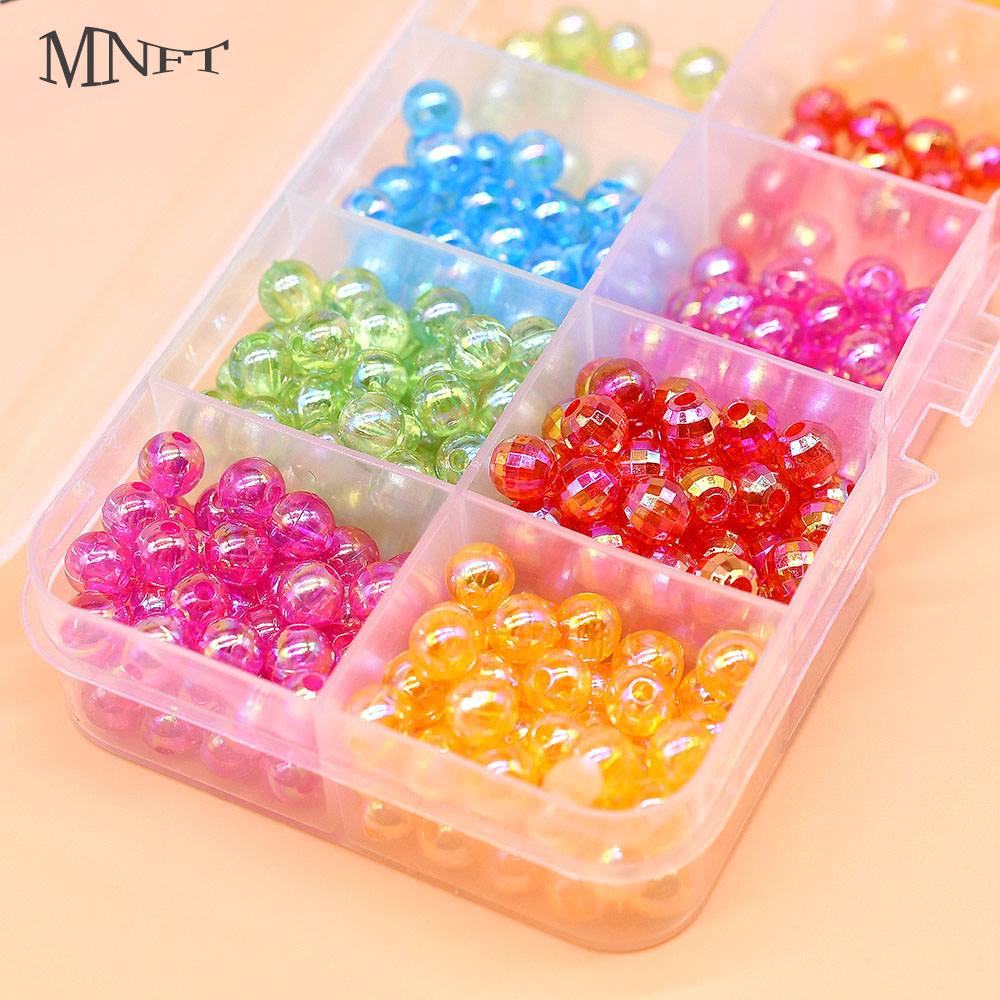 Fishing Hook Size - MNFTミックス5色ラウンドビーズリグDIYフライングフィッシングフック製作ハードフローティングフィッシングビーズ直径6mm釣り材料