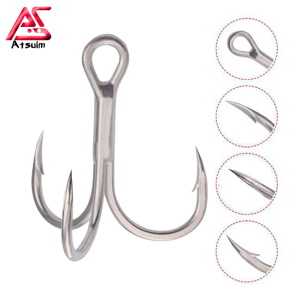 AS 100 個トレブルフック​​ 4X 強力な釣りジグフッ - Fishing Hook Assortment のレビューと価格