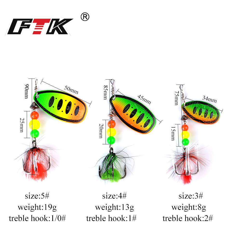 FTKメタルフィッシングルアー スピナーベイト 8g 13g - Fishing Hook Treble のレビューと価格