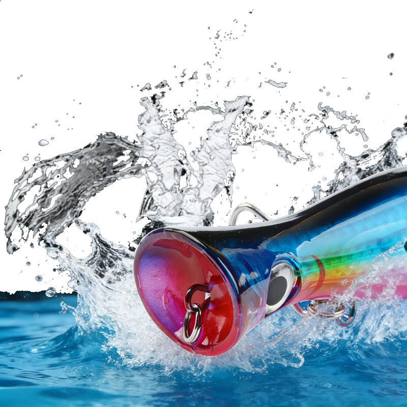 1pc 43 グラムビッグポッパーフローティングワブラー釣り - Fishing Hook Treble のレビューと価格