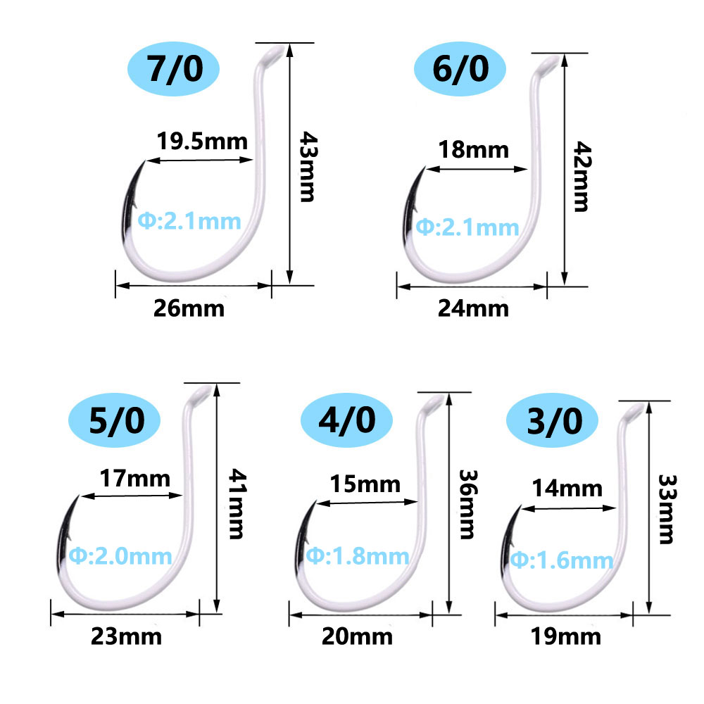 25 ピース/箱発光輸入鋼タコくちばしフックオフセットクラシ - Fishing Hook Offset のレビューと価格